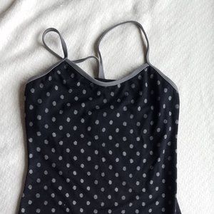 Lululemon black & silver polka-dot warrior tank 6